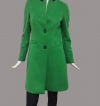 Cappotto donna Collo alto Coreana verde