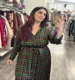 Abito Donna Chemisier Lola Ferrone A Fantasia Geometrica. 2