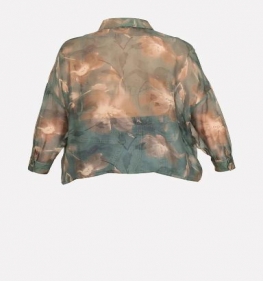 Camicia Donna Chiffon Floreale Verde 2