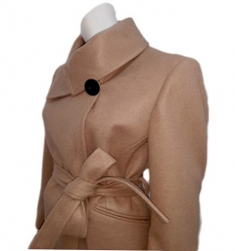 Cappotto donna viola con bottone 2