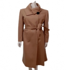 Cappotto donna viola con bottone 1