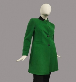 Cappotto donna Collo alto Coreana verde 2