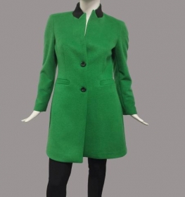 Cappotto donna Collo alto Coreana verde 1