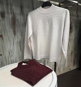 Maglia Donna Con Strass Lebek 1