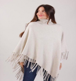 Mantella Poncho Donna Collo Alto Vari Colori 1