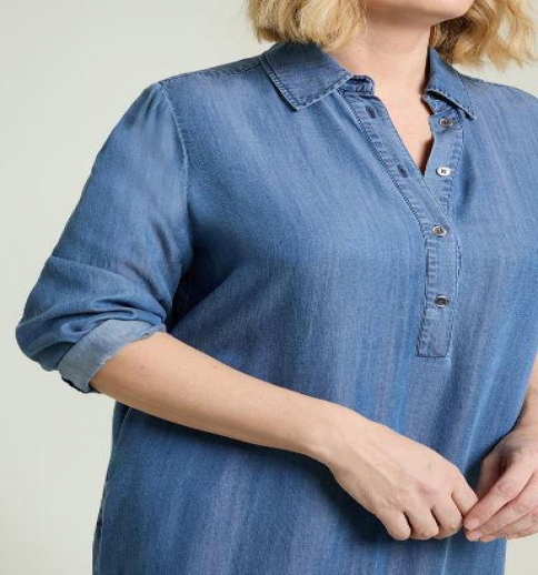 Abito Donna Chemisier In Jeans Leggero Luisa Viola 1