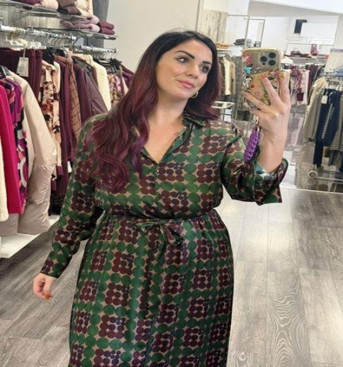 Abito Donna Chemisier Lola Ferrone A Fantasia Geometrica. 2