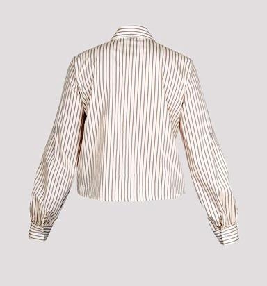 immagine 2 di Camicia Donna Rigata Con Strass