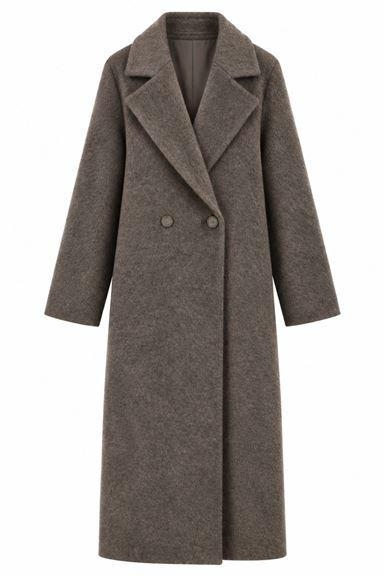immagine 3 di Cappotto Lungo Doppiopetto Da Donna
