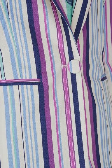 immagine 3 di Giacca Monopetto Donna Firmata Artigli A Righe Verticali Multicolor: Stile E Originalità Per Il Tuo Guardaroba