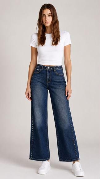 immagine 0 di Jeans Donna Con Borchie