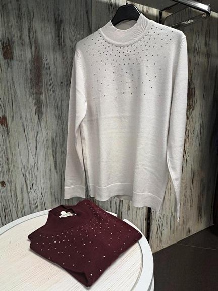 immagine 0 di Maglia Donna Con Strass Lebek