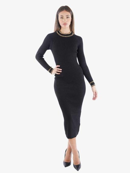 immagine 1 di Vestito Donna In Maglia Lungo Nero